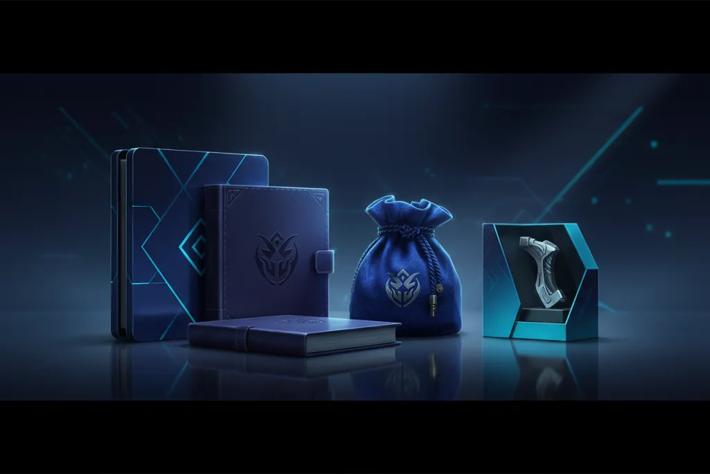 Ghost of Yotei pre-order editions displayed as layered collector's sets with steelbook and art book on a dark surface