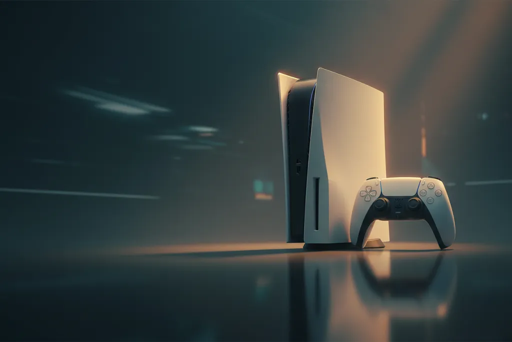 PS5 console and DualSense controller in warm summer light — best PS5 bundle 2026 buying moment