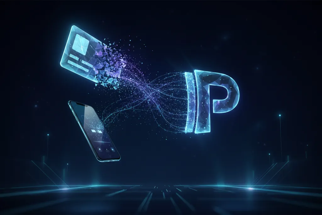 Smartphone beaming licence light streams to floating console icon in midnight void — how to claim PS Plus free games Aug